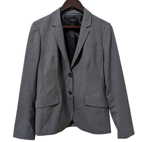 J. Crew Jackets & Blazers - J.Crew 1035 Bi-Stretch Blazer Wool Blend Tollegno 1900 Grey Size 12 STY 95961